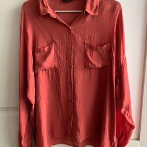 Maven West Burnt Orange Long Sleeve Button Down Size Small
